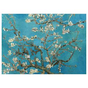 Afbeelding Almond Blossom polyester PVC/sparrenhout - blauw