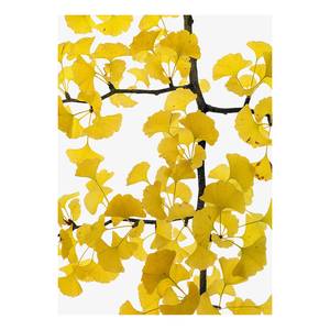 Tableau déco Flora Ginko Polyester PVC / Épicéa - Blanc / Jaune