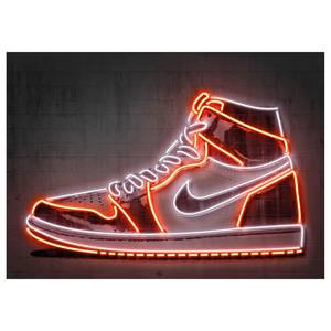 Canvas Sneaker Poliestere PVC / Legno di abete rosso - Nero / Arancione