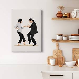 Impression sur toile Pulp Fiction Polyester PVC / Épicéa - Blanc / Noir