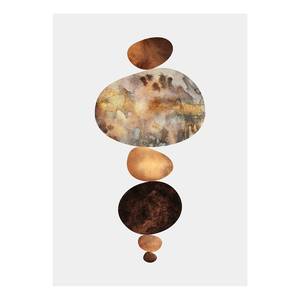 Impression sur toile Geometric Balance Polyester PVC / Épicéa - Marron / Orange