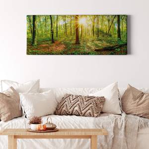 Afbeelding Deep Forest polyester PVC/sparrenhout - groen/bruin