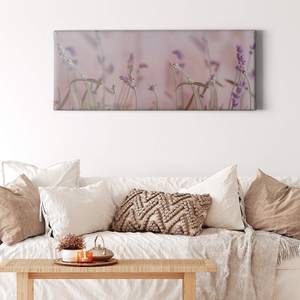 Impression sur toile Natur Lavender Polyester PVC / Épicéa - Violet / Gris