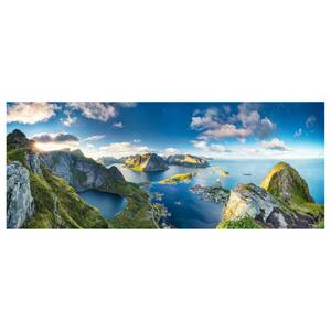 Impression sur toile Sea Norway Polyester PVC / Épicéa - Vert / Gris