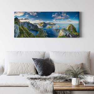 Impression sur toile Sea Norway Polyester PVC / Épicéa - Vert / Gris