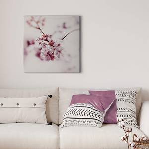 Leinwandbild Cherry Blossom Floral Polyester PVC / Fichtenholz - Pink