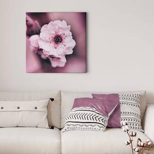 Leinwandbild Flowerage Polyester PVC / Fichtenholz - Pink