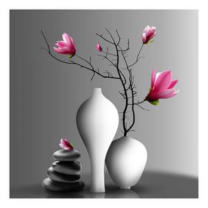 Afbeelding Magnolia Branch polyester PVC/sparrenhout - roze