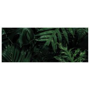 Leinwandbild Mixture Of Plant Polyester PVC / Fichtenholz - Grün / Schwarz