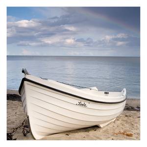 Impression sur toile Boot Idyllic Beach Polyester PVC / Épicéa - Bleu  / Vert