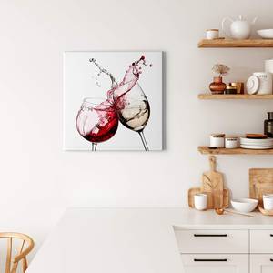 Canvas Wine Glasses Poliestere PVC / Legno di abete rosso - Beige / Rosa