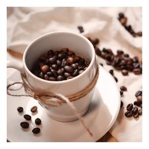 Leinwandbild Kaffee Coffee Magic Polyester PVC / Fichtenholz - Braun / Beige