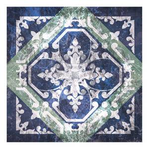 Afbeelding Marrakesh polyester PVC/sparrenhout - blauw  /groen