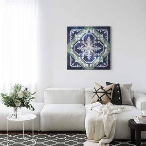 Leinwandbild Marrakesh Polyester PVC / Fichtenholz - Blau  / Grün