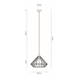 Plafonnier Raquelle I Acier - 1 ampoule