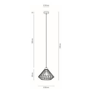 Suspension Raquelle II Acier - 1 ampoule