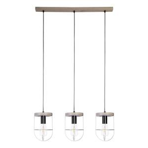 Suspension Netuno VI Acier / Pin massif - 3 ampoules