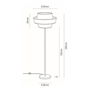 Staande lamp Preto I textielmix/staal - 1 lichtbron