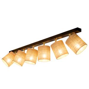 Plafondlamp Jute V linnen/staal - Aantal lichtbronnen: 6
