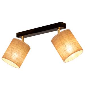 Plafondlamp Jute V linnen/staal - Aantal lichtbronnen: 2