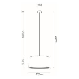 Hanglamp Dove X katoen/staal - 1 lichtbron