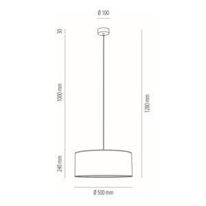 Hanglamp Punto V papier/massief eikenhout - 1 lichtbron