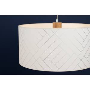 Hanglamp Punto V papier/massief eikenhout - 1 lichtbron