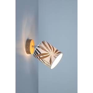 Wandlamp Hoja papier/massief eikenhout - 1 lichtbron