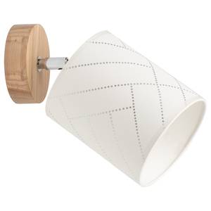 Wandlamp Punto papier/massief eikenhout - 1 lichtbron