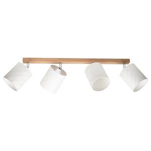 Plafondlamp Punto I papier/massief eikenhout - 4 lichtbronnen - Aantal lichtbronnen: 4