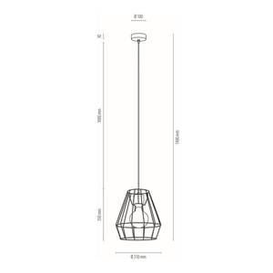 Suspension Endorfina I Acier / Chêne massif - 1 ampoule