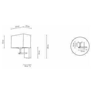 Applique Sonar III Coton / Chêne massif - 1 ampoule
