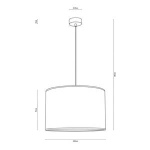 Hanglamp Punto I papier/staal - 1 lichtbron