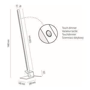 LED-Lampadaire Forestier I Pin massif / Acier - 1 ampoule