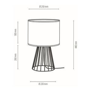Lampe Swan II Coton / Acier - 1 ampoule - Noir