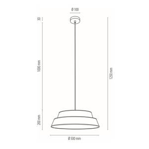 Hanglamp Nevoa V textielmix/staal - 1 lichtbron
