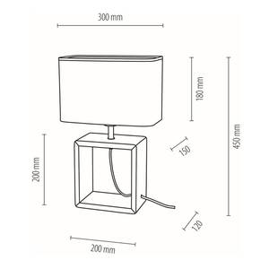 Lampe Malo VI Papier / Hêtre massif - 1 ampoule