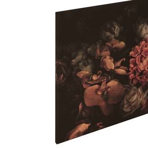 Tableau déco Romantic Flower Polyester PVC / Épicéa - Orange / Noir