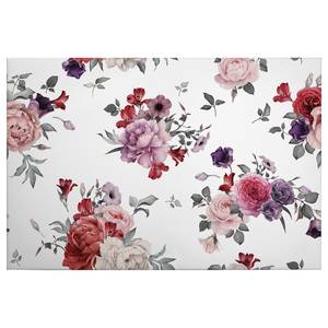 Leinwandbild Flower Bouquet Polyester PVC / Fichtenholz - Rot