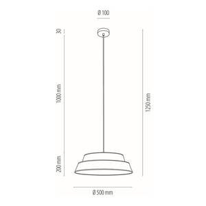 Suspension Preto VII Tissu mélangé / Acier - 1 ampoule