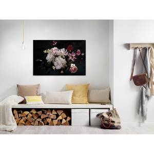 Impression sur toile Blunch Of Flowers Polyester PVC / Épicéa - Blanc / Noir