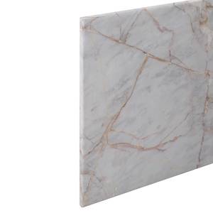 Afbeelding Grey Light Marble polyester PVC/sparrenhout - goudkleurig/wit