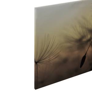 Impression sur toile Flying Dandelion Polyester PVC / Épicéa - Orange / Jaune