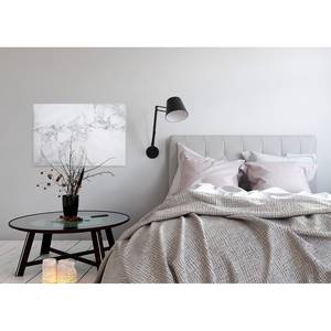 Impression sur toile White Marble Polyester PVC / Épicéa - Blanc / Gris