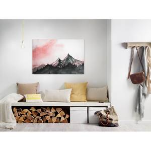 Canvas con montagne Mountain Paint Poliestere PVC / Legno di abete rosso - Rosso