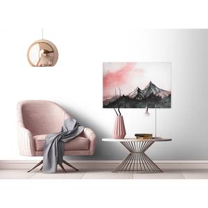 Canvas con montagne Mountain Paint Poliestere PVC / Legno di abete rosso - Rosso