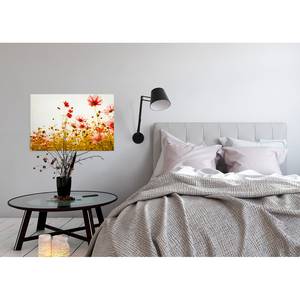 Impression sur toile Flower Meadow Polyester PVC / Épicéa - Rouge / Vert