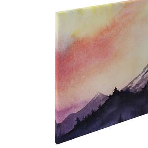 Canvas con montagne Mountain Paint Poliestere PVC / Legno di abete rosso - Giallo