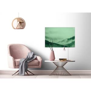 Wandbild Gloomy Landscape Polyester PVC / Fichtenholz - Grün
