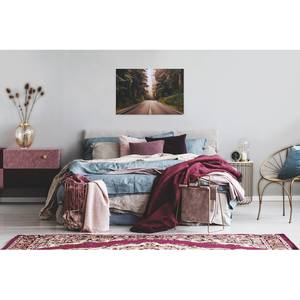 Impression sur toile Road Trip Polyester PVC / Épicéa - Vert / Marron